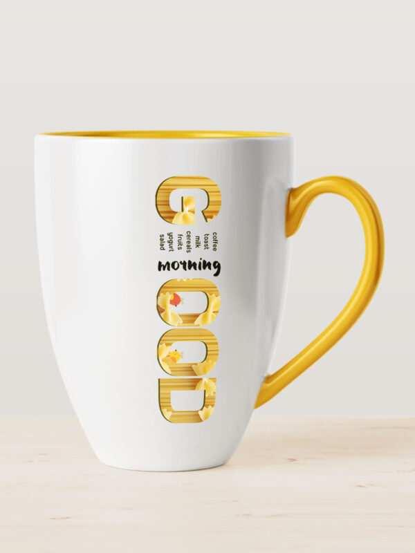 White Printed Coffee Mug